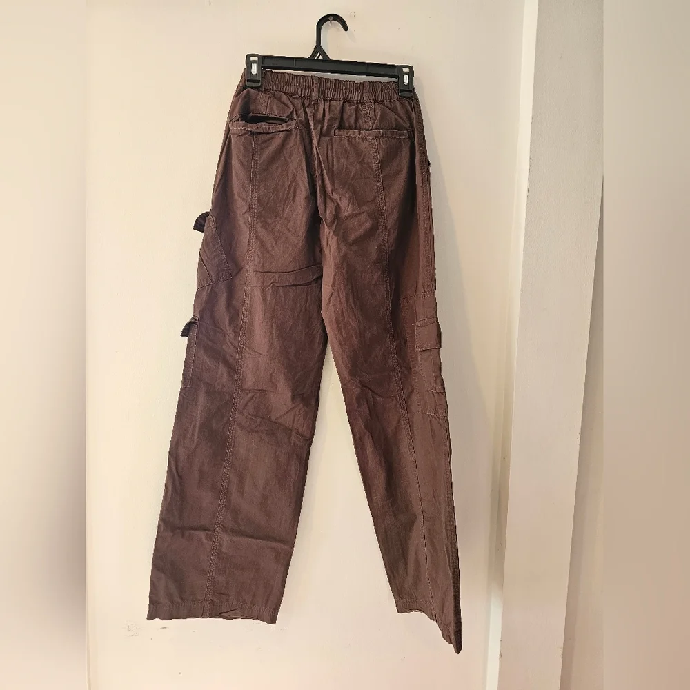 PacSun Brown Cargo Pants Wide Leg Low Rise Size XS - Picture 3 of 6